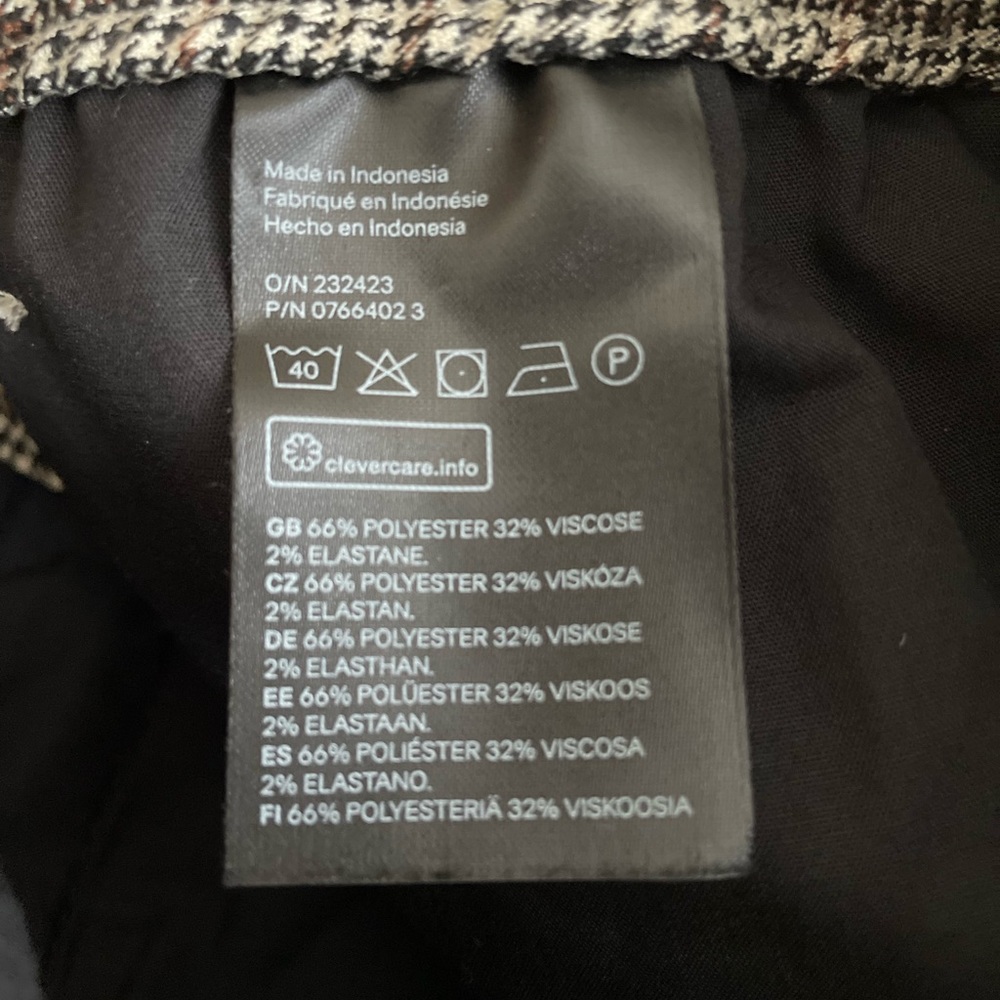 H&M Women’s Slim Fit Ankle Length Plaid Trouser Jogger Pants - Picture 9 of 9